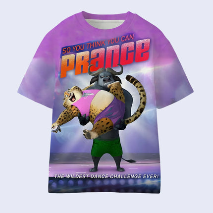 Kids Short Sleeve T-shirt with Zootopia 2  Pattern, Outerwear or Layering Top for Summer and Fall Seasons, Shirt for Boys Girls
