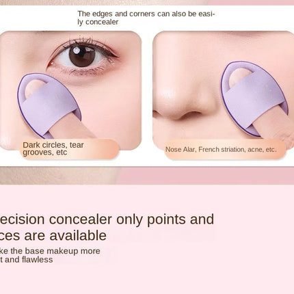 10Pcs Mini Finger Puff Foundation Small Air Cushion Powder Sponge Face Concealer BB Cream Cosmetic Applicator Makeup Tools