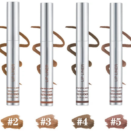 6 Color Waterproof Lip Liner Peel Off Tattoo Lip Gloss Lasting Matte Lip Tint Black Brown Contour Tear-off Makeup Stain Cosmetic