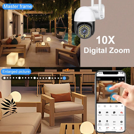 Tuya Wifi Camera Outdoor 8MP 10X PTZ Zoom Smart Home Security Video Surveillance Wireless IP Camera AI Automatic Human Tracking