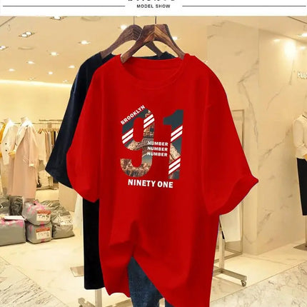 Summer Digital Building Print Cotton Basic T-shirt Women Fashion Casual O-neck Short Sleeve Top Tee Loose Oversized Y2k Pullover