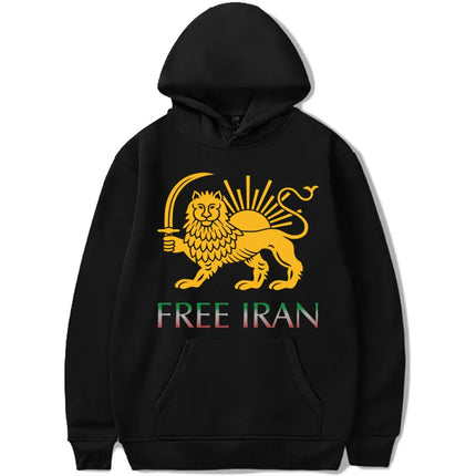 Lion and Sun Hoodies Women Iran  Kawaii Aesthetic Sweater Woman Kawaii Pullover Women's Clothing