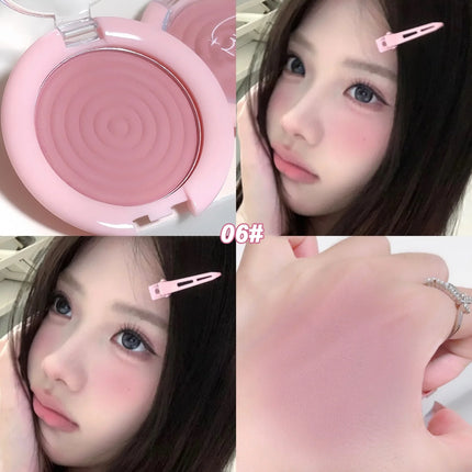 1Pc Monochrome Blush Face Mineral Pigment Peach Orange Nude Pink Matte Natural Blush Contour Shadow Cheek Blusher Cosmetics