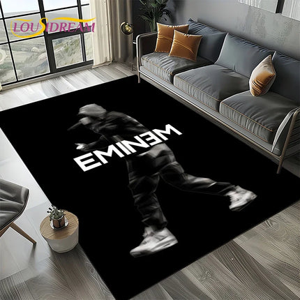 Rapper Eminem Tupac 2pac Hip-Hop Rap God Carpet Rug for Living Room Bedroom Home Sofa Decoration, Area Rug Non-slip Floor Mat