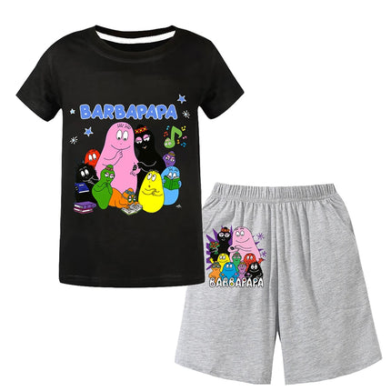 Barbapapa T-shirt for A Boy Two-piece Set for Children From 6 To 12 Years Old Summer Sale Toddler Girl Clothes Junior Girl Cloth