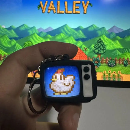 Stardew Valley Glowing Chicken Keychain with Sound