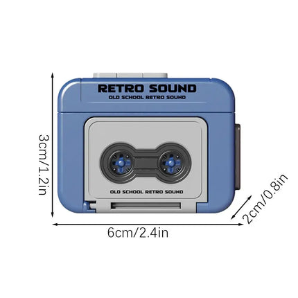 Mini Retro Recorder Keychain Can Record And Play Music Fun Music Box Pendant Personalized Couple Gift For Girlfriend