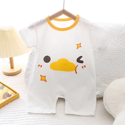 2025 Infant Toddler Crawling Clothes Cotton Summer Boys Girls Thin Male Baby Female Short-sleeved Romper suit Children's Onesie