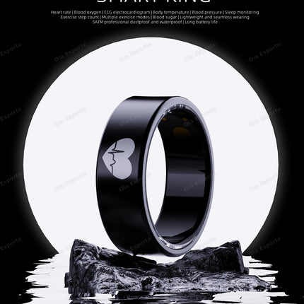 2026 New Smart Ring ECG Detection Blood Pressure,Heart Rate Ring,Body Temperature Monitor Waterproof GPS Tracking Men Women Ring