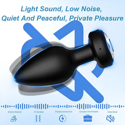 Vibrating Anal Vibrator for Man 10 Vibration Wireless Control Butt Plug Sex Toys for Couple Prostate Massager Adult Gay Products