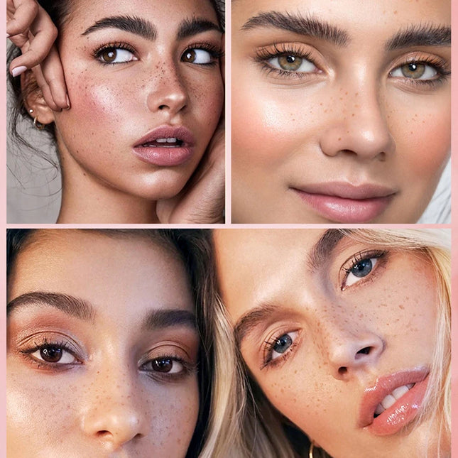 2 in 1 Natural Simulation Freckle Stamp Pen Waterproof Easy Color Freckle Dot Pen Face Fake Freckles Eyeliner Lasting Makeup