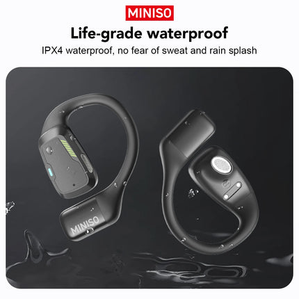 AI MINISO M98 Wireless Headphones OWS Sports Bluetooth Earphones Gaming Headset AI Translator Earbuds APP LCD Touch Screen IPX5