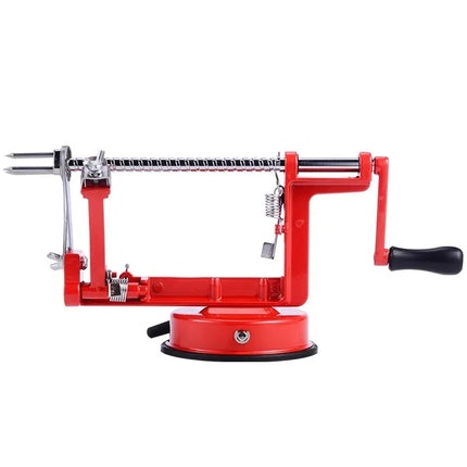 Multi functional hand cranked three in one automatic fruit slicer for peeling apples