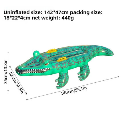New Spot PVC Inflatable Crocodile Surfboard, Water Floating Row Outdoor Swimming Equipment Mount Water Ski Board