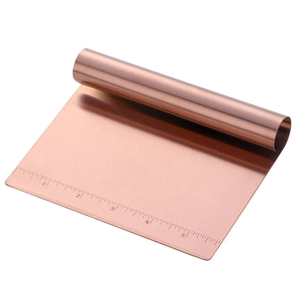 1/2pcs Stainless Steel Dough Cutter Gold Bread Scrapers Pastry Spatulas Pizza Scraper Cake Cutting Kitchen Utensils