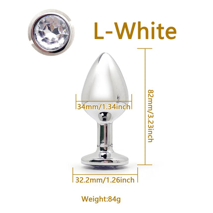 5 Size butt plug Metal anal plug Jewelry base beginner to expert G-point massage dildos adult women toys adult men toys