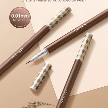 Life Girls Liquid Eyebrow Pen 0.01mm Ultra-Fine Smooth Waterproof Easy Application Natural 3D Eyebrows Makeup