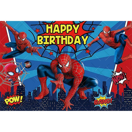 Marvel Superhero Backdrops Cartoon Avengers Theme Kids Boys Birthday Party Decor Photography Background Photo Photographic Props
