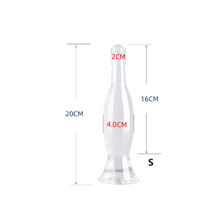Novel Transparent Adult Beer Bottle Shape Anal Plug Sex Toys Soft Crystal Vase Dilation Anus Butt Plug Dildo Female Masturbator