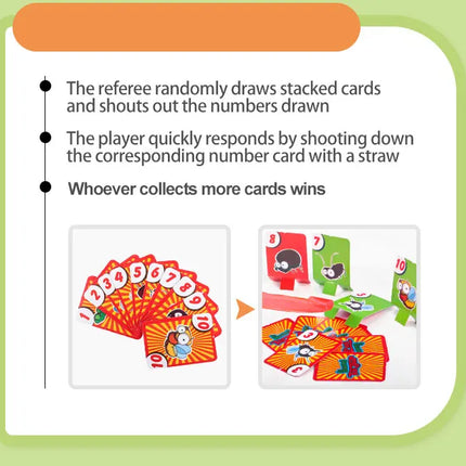 Frog Tongue Blowing Game Set, Suitable for Family Gatherings, Stress-Relieving and Funny Tabletop Puzzle Game Toy