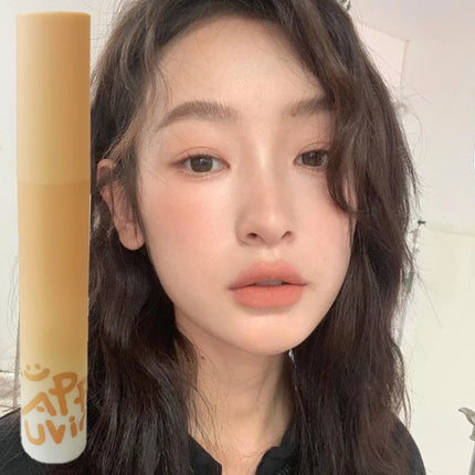 [HB]Cappuvini Pumpkin Apricot Lip Mud Velvet Lip Cream Matte Texture Lipstick Overlay Base Color Rose Orange Lip Gloss Tint
