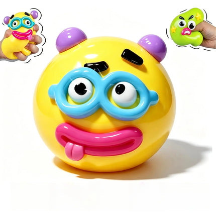 Popular New Creative Dog Facechanging Kneading Soothingball Soft Rubber Breathable Toy Children's and Adult Stressrelieving Tool