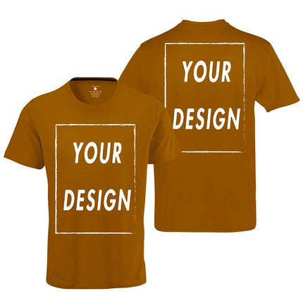 100% Cotton Custom T Shirt Make Your Design Logo Text EU Size for Men and Women Front Back Both Side Personalized Tshirt