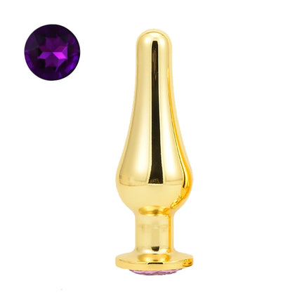 Golden Stainless Steel Anal Plug Crystal Metal Butt Plug Stimulator Anal Sex Toys for Couples Prostate Massager Dildo 3 Size