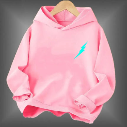 New Fashion Boy Luminous Lightning Printed Hoodies Sweatshirts Fashion Pullover Hoodie Streetwear Glowing Tops