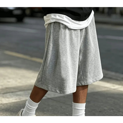 Men's Sports Casual Shorts, Wide Leg Straight Leg Shorts, Trendy Street Style, Summer New Casual Sports Shorts