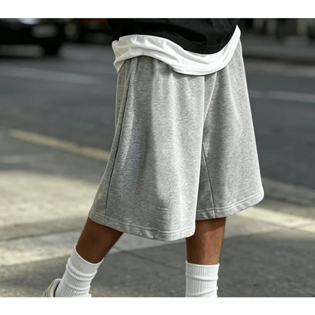 Men's Sports Casual Shorts, Wide Leg Straight Leg Shorts, Trendy Street Style, Summer New Casual Sports Shorts