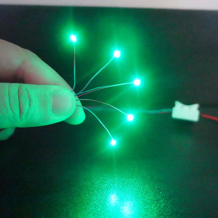5pcs Pre-wired #0402 Smd Led Model,30cm Connection Wires hobby Model Kit for Gundam Lighting with Free 1pc Battery Box