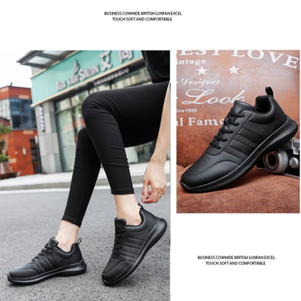 Chef shoes four season soft-sole anti-slip oil-proof waterproof portable kitchen work shoes fashion plus size casual men's shoes