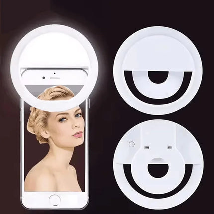 Led Selfie Ring Light Mobile Phone Lens Lamp Adjustable Live Brightness Portable Selfie Fill Ring Light For iPhone Xiaomi Huawei