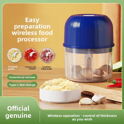 Electric Garlic Masher Garlic Masher Rechargeable 260ML Onion Chopper Portable Meat Grinder Household Kitchen Vegetable Blender