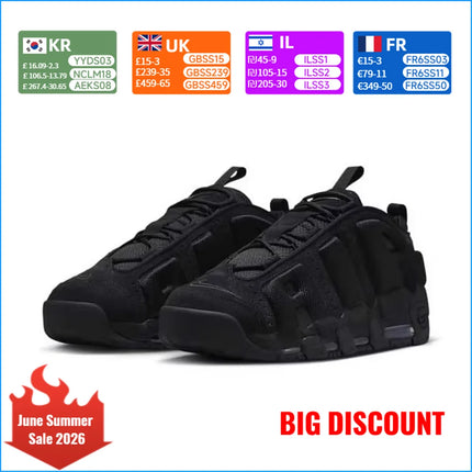 Nike AIR MORE UPTEMPO Men's Athletic Shoes: Non-Slip, Comfortable, Durable, Cushioned Casual Running Shoes IM6649-001