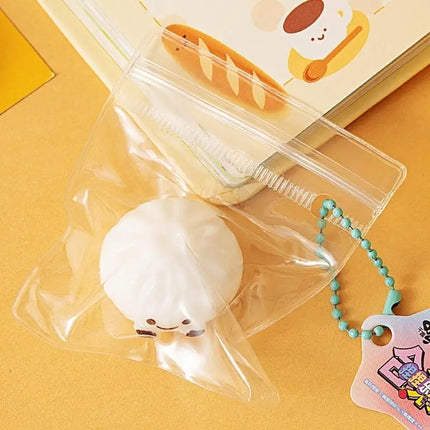 5Pcs Bread Dumping Food Stress Relief Squeeze Toys Mini Mochi  Toys Sensory Pinch Fun Party Favor Gift Keychain PendantHot