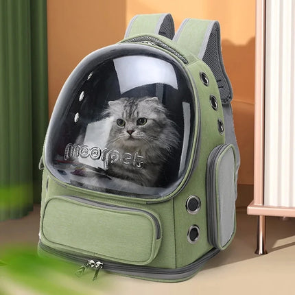 Pet Cat Carrier Bag Outdoor Travel Backpack for Cats Small Dogs Breathable Cat Carrying Bag Pet Supplies Transparent