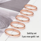 5 pcs rose gold / China Mainland / 10