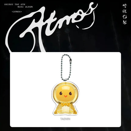 Kpop SHINee  Cartoon Keychain 7th Concert Bead Chain Bag Charms Keyring Pendant Onew Jong Hyun Fans Gifts Collection Accessories
