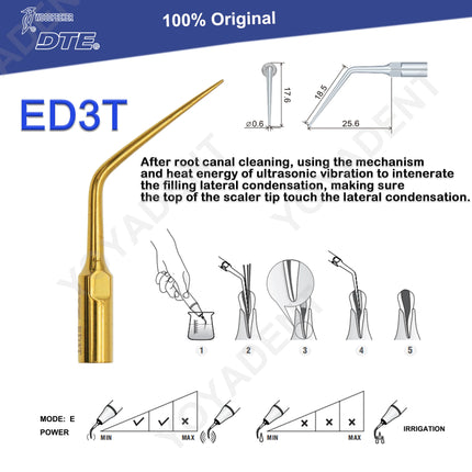 Woodpecker Tips DTE Dental Ultrasonic Endo Scaler Tips Scaling Tips Fit EMS UDS NSK SATELEC Scaler Handpiece Dentistry Tools