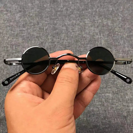 Shatar Glass Lenses New Ultra Small Circular Mini TikTok Live Funny Sunglasses Internet Celebrities Men's And Women's Sunglasses