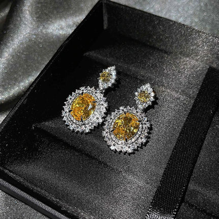 3Pcs/set For Women Girls Party  Elegant Luxury Fashion Crystal Zircon Necklace Earrings Ring Wedding Bride Jewelry Set Gifts