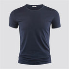 Navy blue O-neck / 4XL / China Mainland