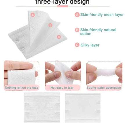 500PCS Multi Functional Cotton Pad Wet Cotton Special Stretchable Thin Makeup Remover Cotton Toner Facial Mask Paper Soft