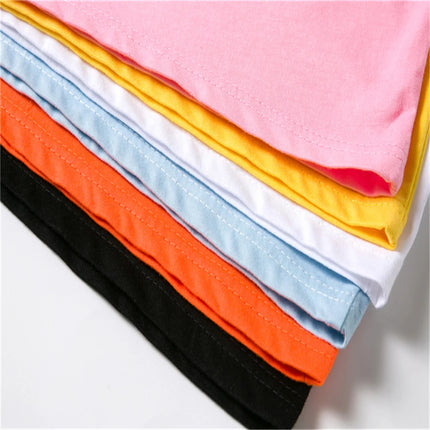 Children Solid color Short sleeve Suitable for boys girls top 3-12 Age Toddle T-shirts summer casual  white pink black clothing