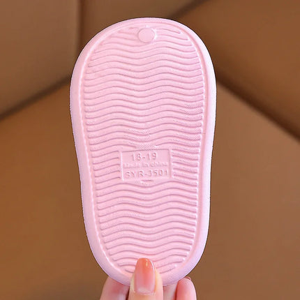 Summer Kids Slippers Sandals  Children's Shoes  Soft  Anti-Skid Cartoon DIY Design Hole Baby Shoes Sandy Beach For Boys Girls