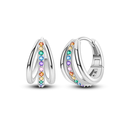 925 Sterling Silver Purple Series Feather Butterfly Dream Catcher Firefly Zircon Earrings for Women Luxury Jewelry Wedding Gift