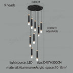 9 heads / Neutral light