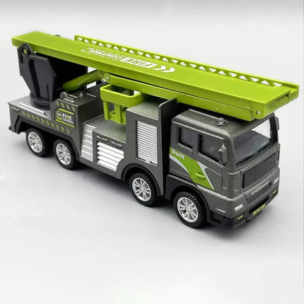 Plastic Vehicle Education + Diecast Excavator Tractor Cement Truck Car Bulldozer Crane Toy Model Wholesale Boy Gift Digger Alloy